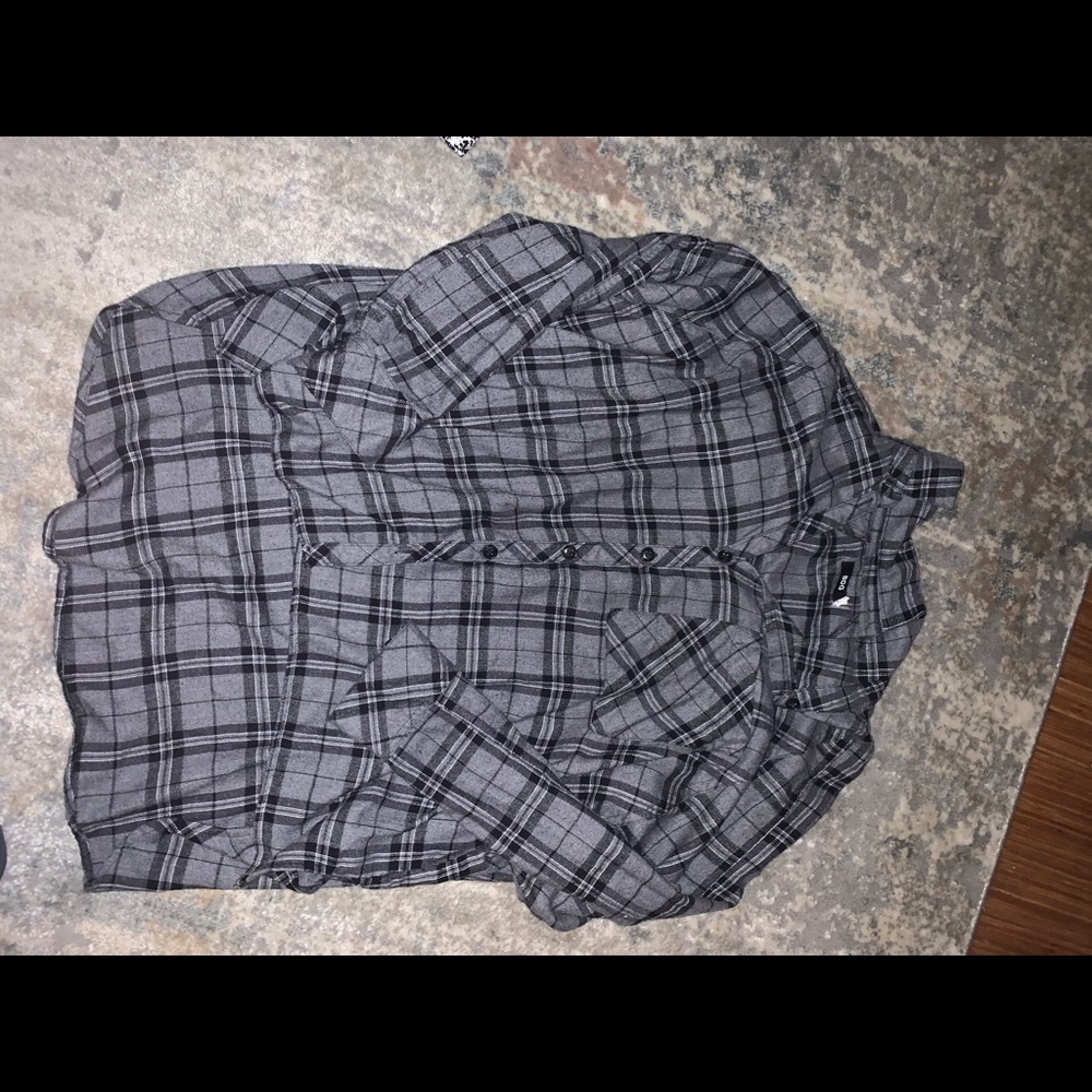 Black and grey flannel